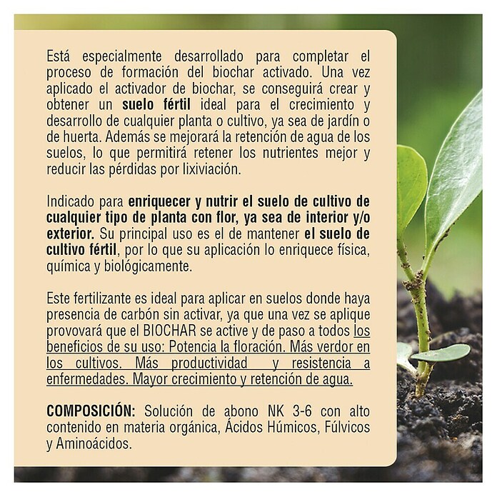 Flower Fertilizante líquido Biochar (500 ml) | BAUHAUS