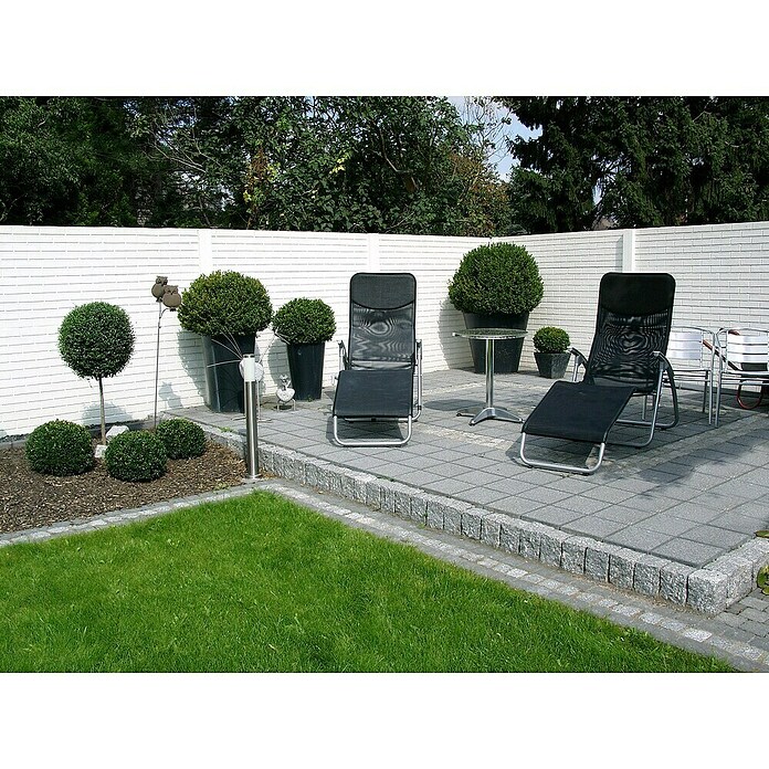 Beckers Betonzaun Zaunelement Standard Stein glatt (200 x 38,5 cm, Beton, Betongrau) | BAUHAUS