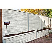 Beckers Betonzaun Zaunelement Klassik Fels Motiv (184 x 26 cm, Beton, Betongrau) | BAUHAUS
