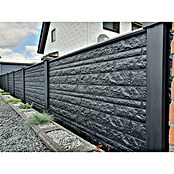Beckers Betonzaun Zaunelement Klassik Fels Motiv (184 x 26 cm, Beton, Betongrau) | BAUHAUS