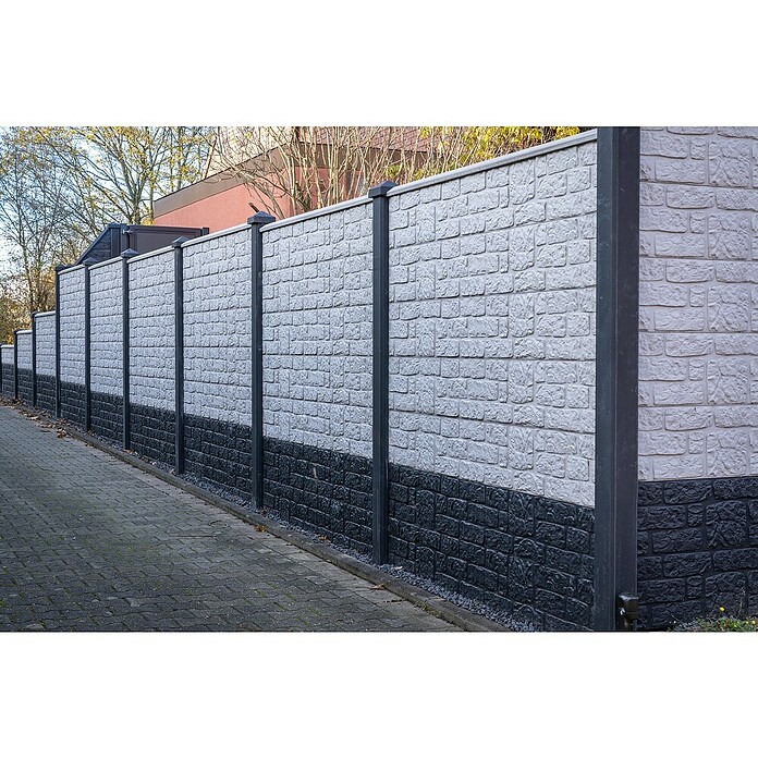 Beckers Betonzaun Zaunelement Klassik Romania Motiv (Beton, Betongrau) | BAUHAUS