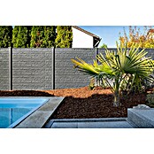 Beckers Betonzaun Zaunelement Klassik Fels Motiv (184 x 26 cm, Beton, Betongrau) | BAUHAUS