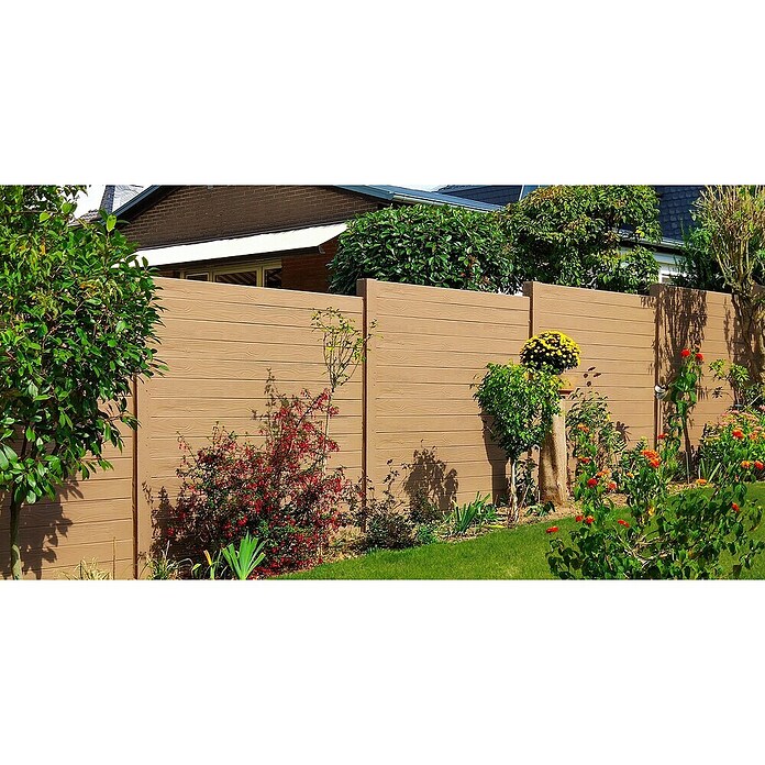 Beckers Betonzaun Zaunelement Standard Prestige Motiv (200 x 38,5 cm, Beton, Betongrau) | BAUHAUS