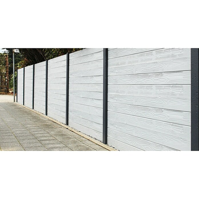 Beckers Betonzaun Zaunelement Standard Prestige Motiv (200 x 38,5 cm, Beton, Betongrau) | BAUHAUS