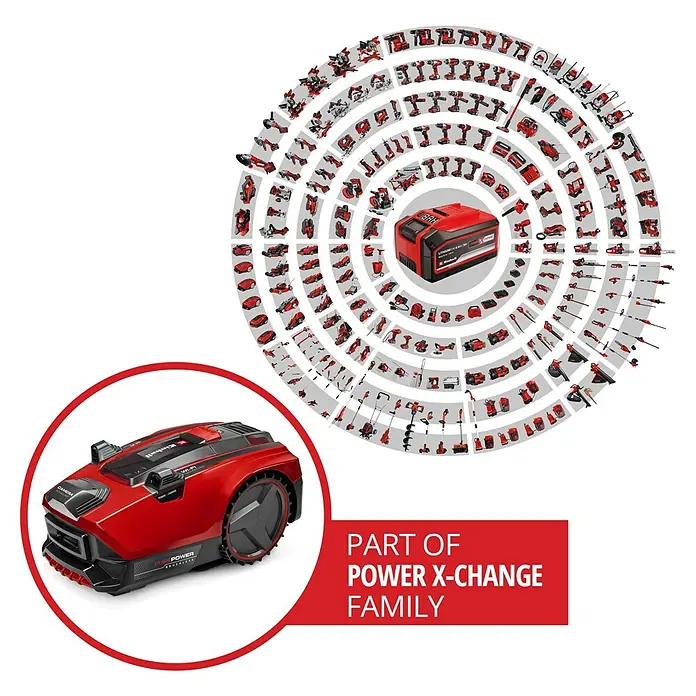 Einhell Power X-Change 18V Mähroboter FREELEXO CAM PLUS 600600 m², Schnittbreite: 18 cm, Kamera-gestützte Navigation, Ultraschallsensorik Info