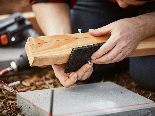 Holzschutz für die Unterkonstruktion einer Terrassendiele