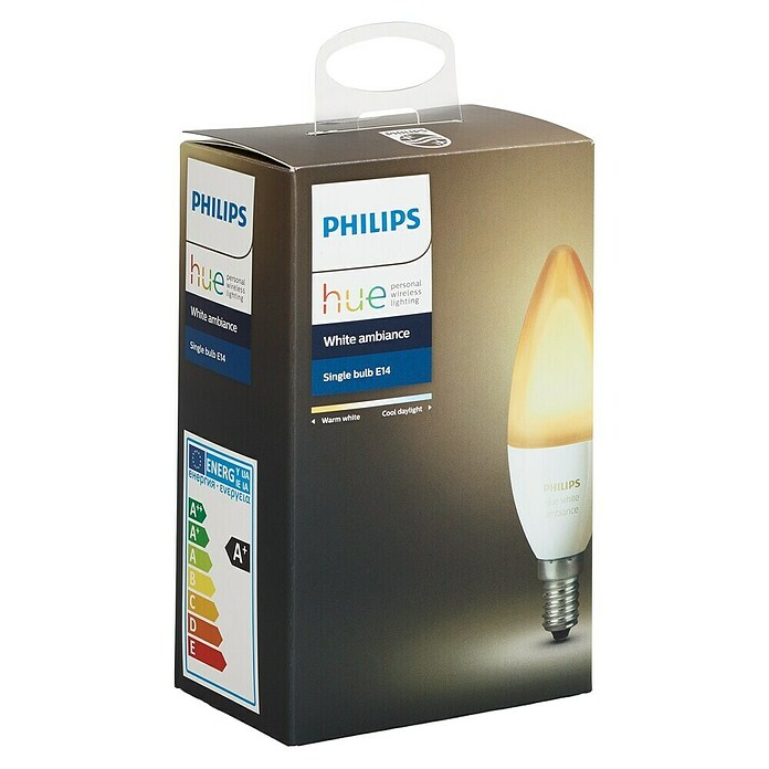 Philips Hue Bombilla LED (6 W, E14, Temperatura de color ajustable, Intensidad regulable, 1 ud.)