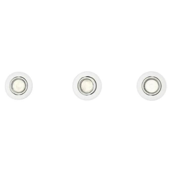 Philips Set de focos empotrables Enif - 50 W, Ø x Al: 9 x 1 cm, Blanco, 3 ud. - Tres luces LED empotradas en el techo blancas, conectadas por una barra blanca delgada, que combinan diseño moderno con iluminación eficiente.