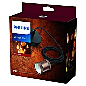 Philips Portalámparas de cuerda LED Estándar (Rosa dorado, E27, 2 m, 40 W)