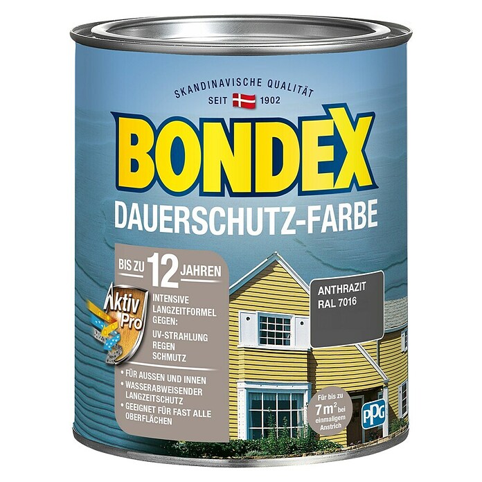 Bondex Dauerschutzfarbe (Schiefer, 750 ml)