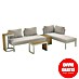 Sunfun Solo Conjunto de muebles chaise lounge + sofá + mesa auxiliar 