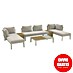 Sunfun Solo Conjunto de muebles chaise lounge + sofá + mesa + mesa auxiliar 