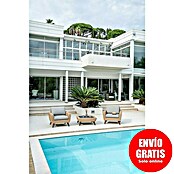 Conjunto de muebles Royal sillones + mesa (3 pzs., Ratán sintético/Aluminio, Beige) | BAUHAUS