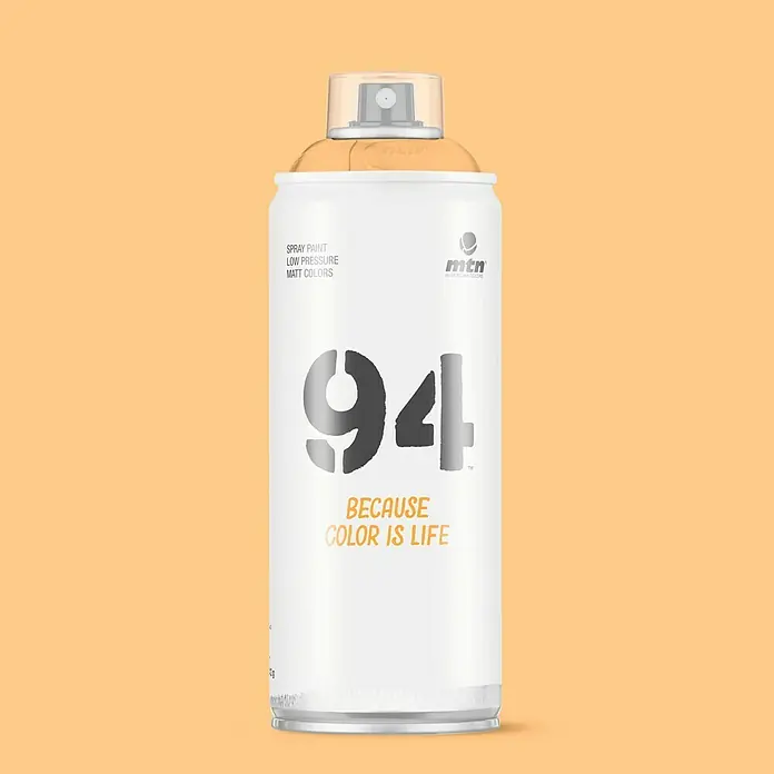 mtn Pintura decorativa en spray 94 - Naranja plural, Mate, 400 ml - Pintura en aerosol MTN 94, perfecta para grafitis y proyectos artísticos. La pintura ofrece un acabado mate y es ideal para interiores y exteriores.