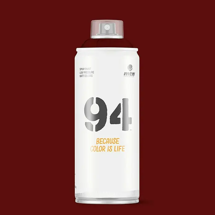 mtn Pintura decorativa en spray 94 - Rojo cherokee, Mate, 400 ml - Bote de spray MTN 94 con baja presión y colores mate. Perfecto para proyectos de arte y diseño que requieran aplicación precisa.
