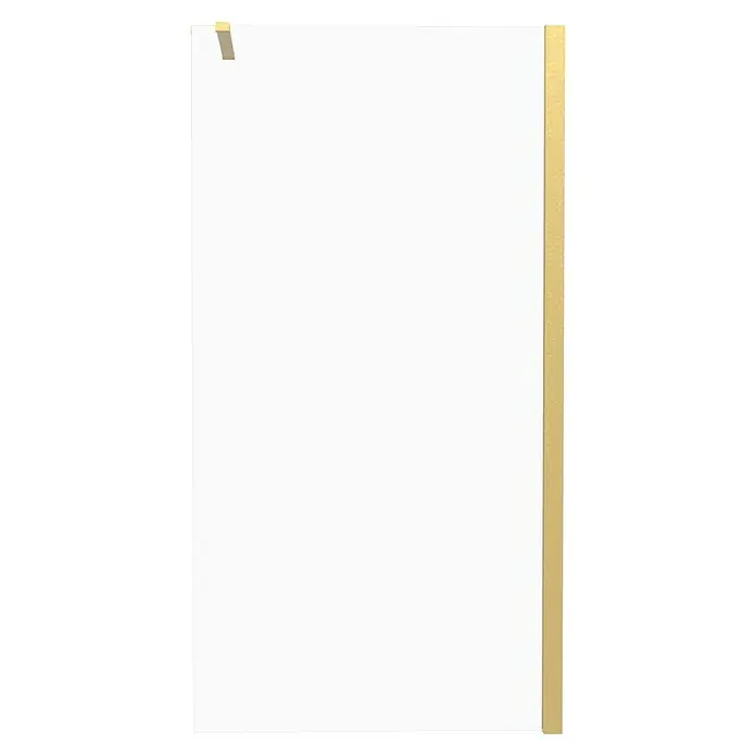 Camargue Perfil de ajuste y brazo de agarre Mannheim - Altura: 200 cm, Oro - La imagen muestra una hoja de papel blanco en blanco, adornada con una tira dorada en el lateral y una tira adhesiva dorada.
