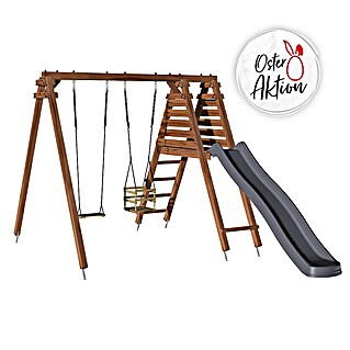 Forest-Style Kletterschaukel (L x B x H: 351 x 261 x 224 cm, Holz)