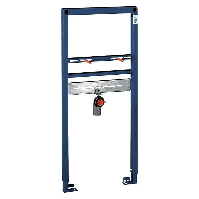 Grohe Rapid SL Waschtisch-Vorwandelement - 7,5 x 50 x 113 cm, Pulverbeschichtet - Vorwandelement für Wand-WC: Ein stabiler, blauer Installationsrahmen für die sichere Montage von Hänge-WCs im Badezimmer.