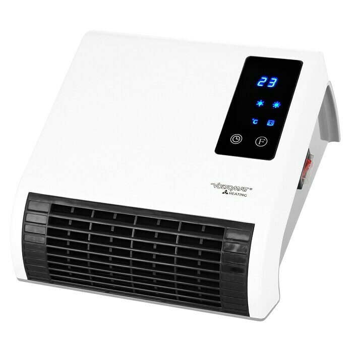 Voltomat HEATING Heizlüfter2.000 W, Weiß/Schwarz, 26 x 16,4 x 28,5 cm Front View