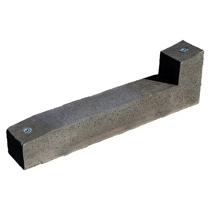 Diephaus Halterung für Solarmodul Beton - 80 x 12 x 24 cm, Anthrazit, 1 Stk. - Modulares L-förmiges graues Betonelement mit Schraubankern, für Sitzgelegenheiten oder Barrieren.