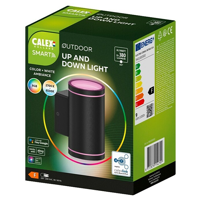 Klighten Lange led-wandlamp, voor buiten, binnen, 28 W, 1750 lm, wandverlichting, waterdicht, IP65, modern, wandlamp voor tuin, ingang, balkon, hal, warm wit, 3000 K, 104 cm, antraciet