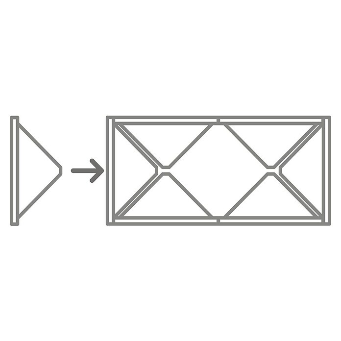 Diephaus Hochbeet (210 x 100 x 80 cm, Beton, Grau) | BAUHAUS