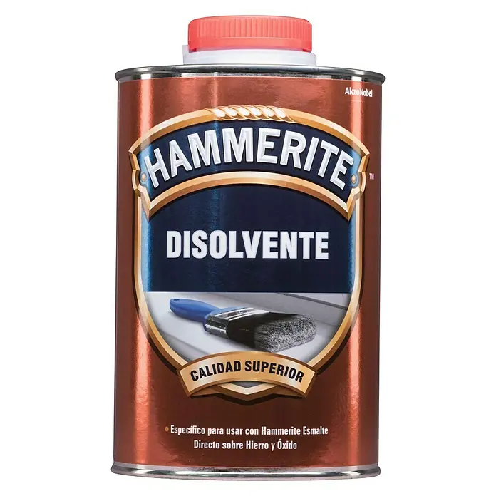 Hammerite Disolvente - 5 l - Imagen de Hammerite Disolvente, un solvente de alta calidad, especialmente para Hammerite Esmalte, para aplicación directa sobre hierro y óxido.