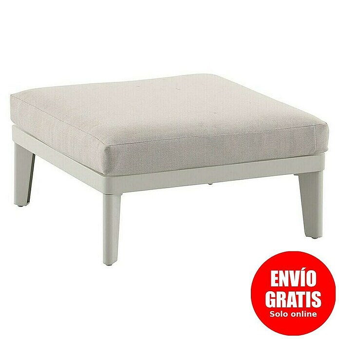 Sunfun Solo Mesa de centro (L x An x Al: 72 x 72 x 26 cm, Aluminio, Gris claro) | BAUHAUS