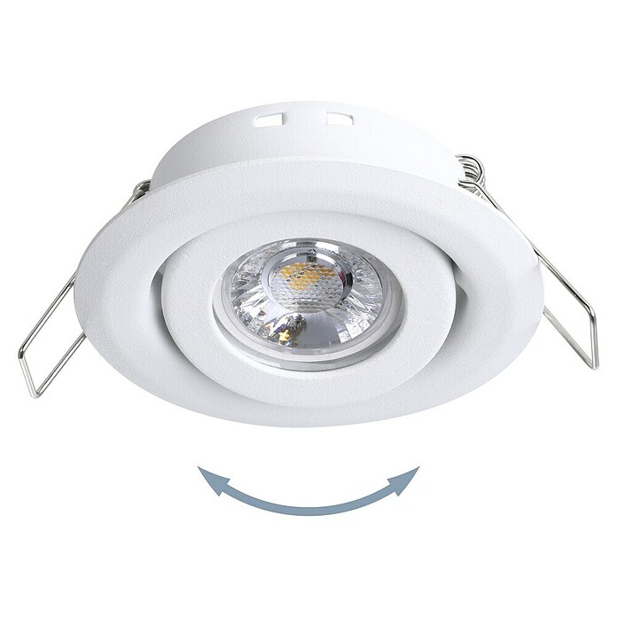 Eglo Set okroglih LED vgradnih svetilk Saliceto Mini-Puck 2  (4,2 W, Ø x V: 7,7 x 2,3 cm, Bela, Toplo bela) | Vgradni žarometi | Reflektorji in žarometi | Svetila | Elektro in svetila | Izdelki | BAUHAUS