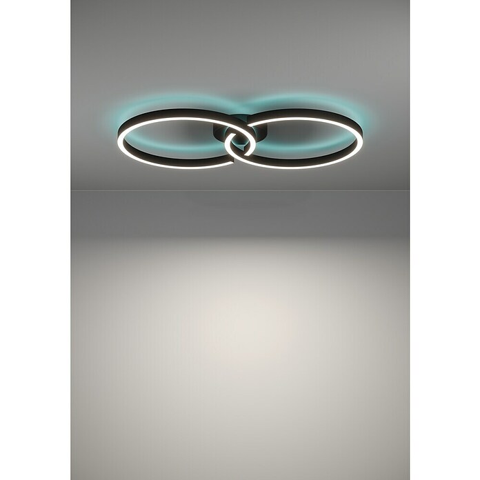 Eglo LED-Deckenleuchte Amandolo (19,5 W, L x B x H: 67 x 38 x 6,5 cm, Schwarz, RGB) | BAUHAUS