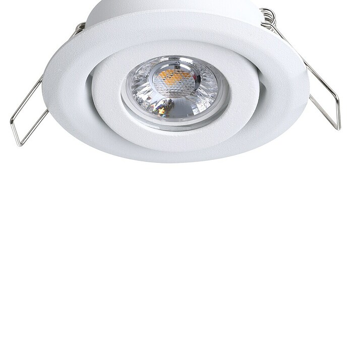 Eglo LED-Einbauleuchten-Set rund SALICETO MINI-PUCK 2 (4,2 W, Ø x H: 7,7 x 2,3 cm, Weiß, Warmweiß) | BAUHAUS