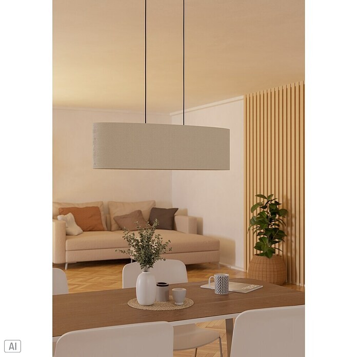 Eglo Viseća LED svjetiljka Febres  (60 W, D x Š x V: 78 x 22 x 110 cm, Bijela, Crna) | BAUHAUS