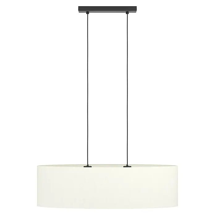Eglo LED-Pendelleuchte Febres - 60 W, L x B x H: 78 x 22 x 110 cm, Weiß, Schwarz - Elegante rechteckige Pendelleuchte mit schlanken, schwarzen Aufhängungen. Perfekt für moderne Räume.