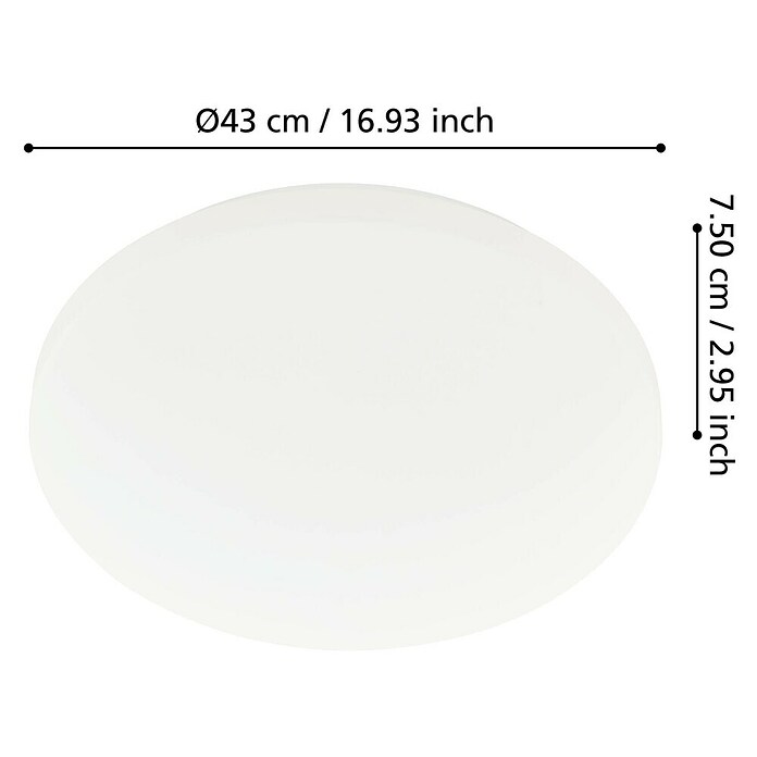 Eglo LED-Deckenleuchte Approdo (36 W, Weiß, Warmweiß, Durchmesser: 43 cm) | BAUHAUS