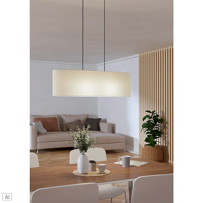 Eglo Viseća LED svjetiljka Febres  (60 W, D x Š x V: 78 x 22 x 110 cm, Bijela, Crna) | BAUHAUS