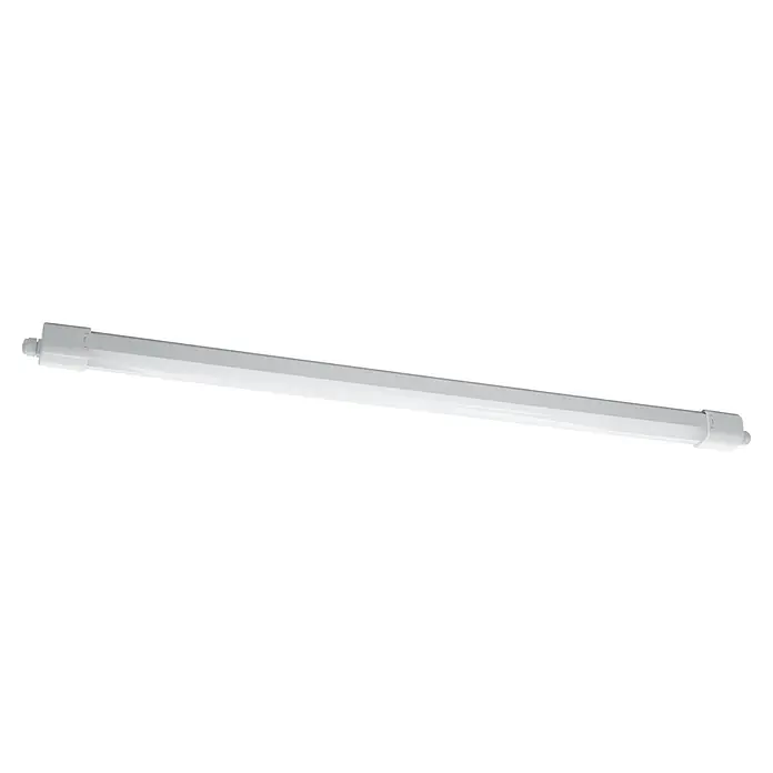 Eglo Feuchtraumleuchte Expert Slim Cct - L x B x H: 110,5 x 5,8 x 5,5 cm, Warmweiß - Weiße lineare LED-Leuchte mit Kunststoffgehäuse.