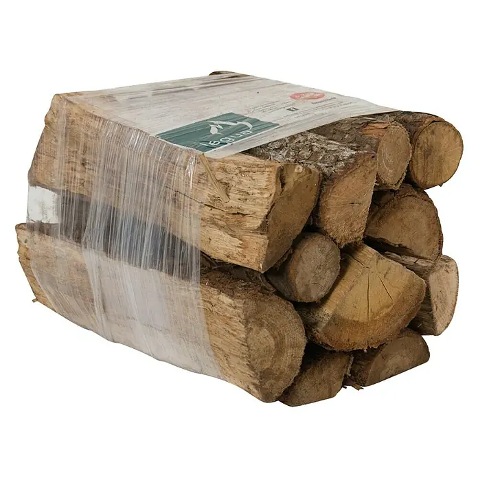 Legua Leña para encender - Roble y Encina, 360 l, 20 ud. - Un paquete de leña, bien envuelto en plástico, perfecto para la calefacción o una fogata acogedora.