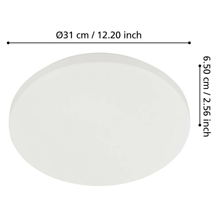 Eglo LED-Deckenleuchte Approdo (18 W, Weiß, Warmweiß, Durchmesser: 31 cm) | BAUHAUS
