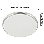 Eglo LED-Deckenleuchte Margidore (18 W, Weiß, Silber, Warmweiß) | BAUHAUS