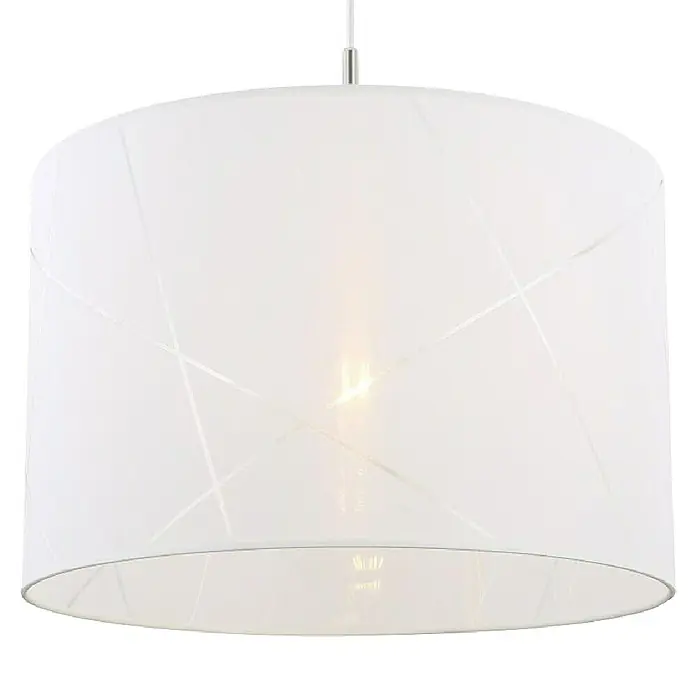 Globo Miquel Lámpara colgante redonda - 60 W, Ø x Al: 45 x 140 cm, Blanco, E27 - Elegante lámpara colgante blanca con un diseño moderno, perfecta para interiores elegantes. La lámpara proporciona una iluminación agradable.