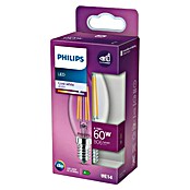 Philips Bombilla LED Vela y lustre Transparente (E14, No regulable, Blanco frío, 806 lm, 60 W) | BAUHAUS