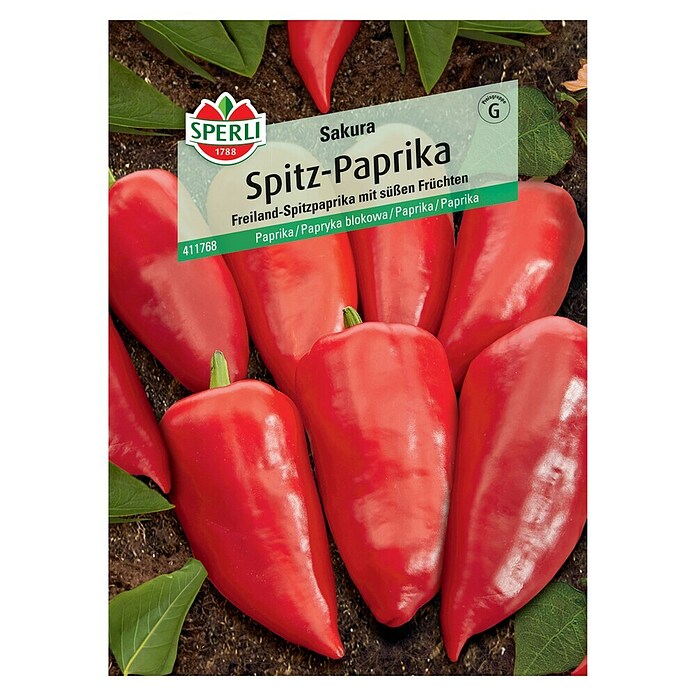 Sperli Gemüsesamen Spitzpaprika (Capsicum annuum, Saatzeit: Februar, Erntezeit: Juli) | BAUHAUS