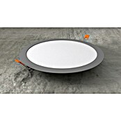 Alverlamp Downlight LED empotrable redondo Aluminio (18 W, Color de luz: Blanco neutro, Ø x Al: 22,5 x 2 cm, No regulable)