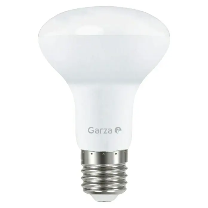 Garza Bombilla LED - E27, No regulable, Blanco neutro, 840 lm, 11 W - Bombilla LED reflectora blanca con casquillo de rosca metálico.