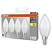 Osram Bombilla LED Vela Pack 4 (E14, Blanco cálido, 470 lm, 5,5 W) | BAUHAUS