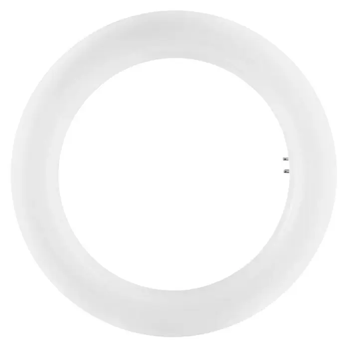 Tubo LED Circular - 20 W, 3 cm, Blanco frío, 1.200 lm - Primer plano de una luz de anillo LED circular, ideal para selfies y videografía, que ofrece una iluminación uniforme.