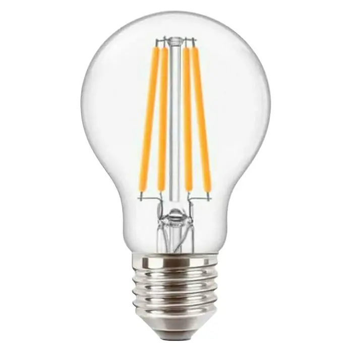 Garza Bombilla LED Filamento Regulable - E27, Intensidad regulable, Blanco neutro, 1.060 lm, 8 W - Bombilla LED transparente con cuatro filamentos, ideal para iluminación decorativa y soluciones de iluminación de bajo consumo para tu hogar.