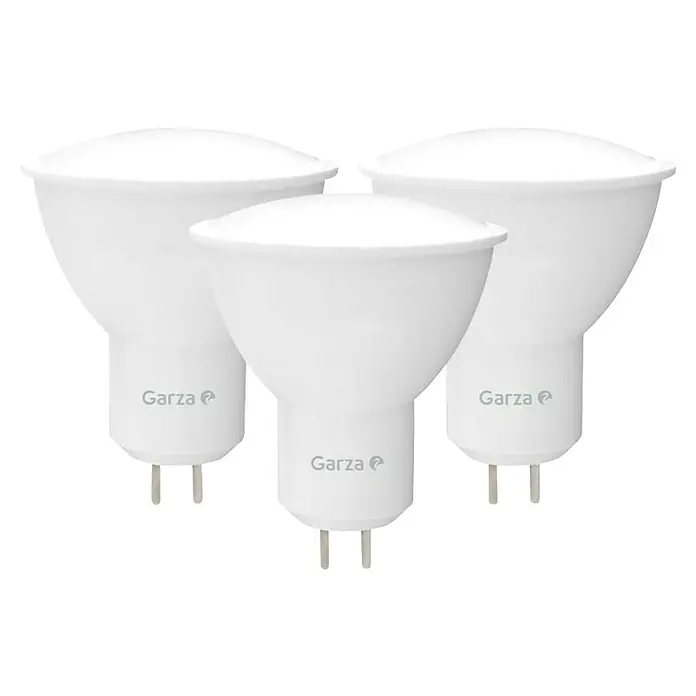 Garza Set de bombillas LED - GU5,3, Blanco cálido, 700 lm, 9 W, 3 ud. - Tres bombillas LED blancas Garza MR16, perfectas para iluminación. Las bombillas eficientes energéticamente proporcionan luz brillante.