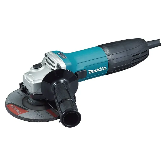 Makita Amoladora angular eléctrica GA5030R - 720 W, 11.000 r.p.m. - Amoladora angular Makita con empuñadura negra y disco de rectificado, ideal para rectificar y cortar diversos materiales.
