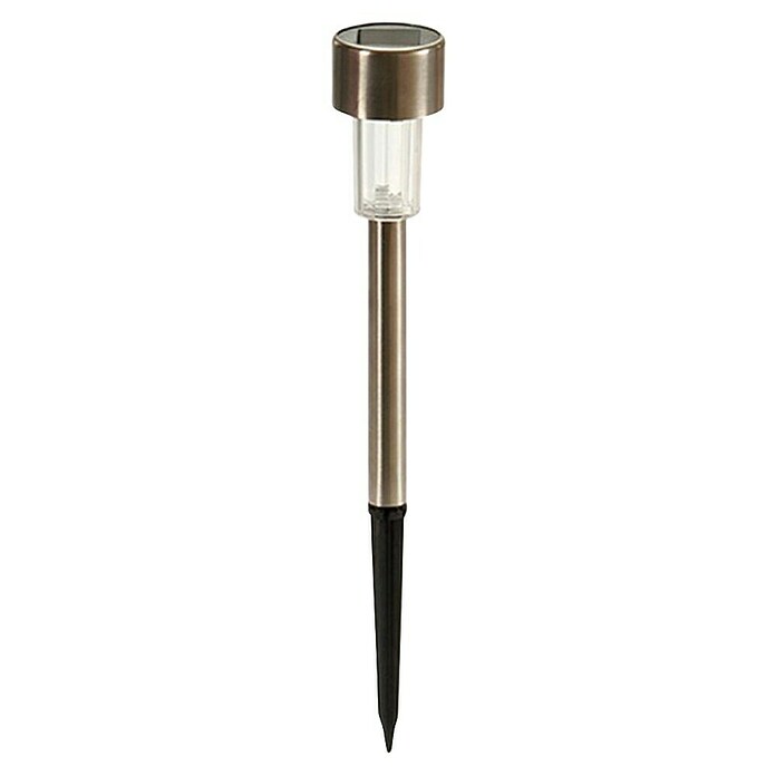 Estaca solar (1 ud., LED, Plateado, Altura: 31 cm)